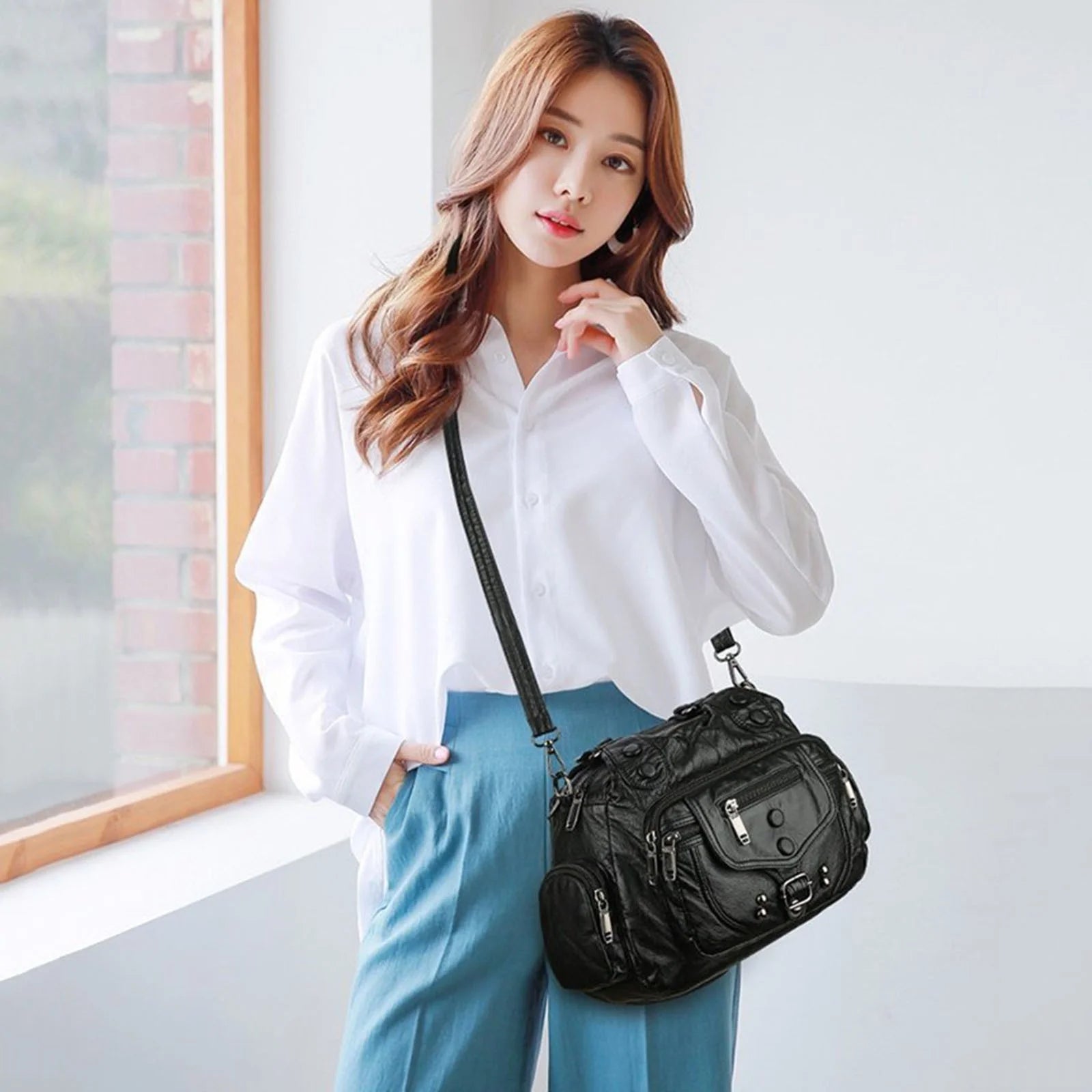 Hobo Bags for Women Vegan Leather Shoulder Purses and Handbags Ladies Tote Bags Purse with Crossbody Strap