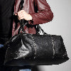 Men'S Portable Large Capacity Travel Leather Travel Bag