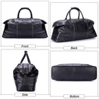 Men'S Portable Large Capacity Travel Leather Travel Bag