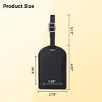 4 Pieces PU Leather Luggage Bag Case Tags,Bag Suitcase Labels Leather Luggage Tags for Suitcases,Pu Leather Name ID Labels Privacy Luggage Labels for Travel Bag Suitcase.