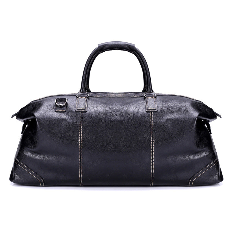 Men'S Portable Large Capacity Travel Leather Travel Bag