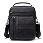 Men'S Natural Leather Handbag for Tablet Male Genuine Leather Shoulder Bag Small Men Travel Messenger Crossbody Bags Tote