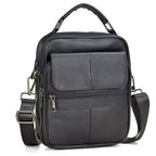 Men'S Natural Leather Handbag for Tablet Male Genuine Leather Shoulder Bag Small Men Travel Messenger Crossbody Bags Tote
