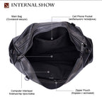 Men'S Portable Large Capacity Travel Leather Travel Bag