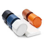 2.95" Navy Pebbled Leather Single Watch Roll, Travel Case with Soft Velvet Lining for Men & Women