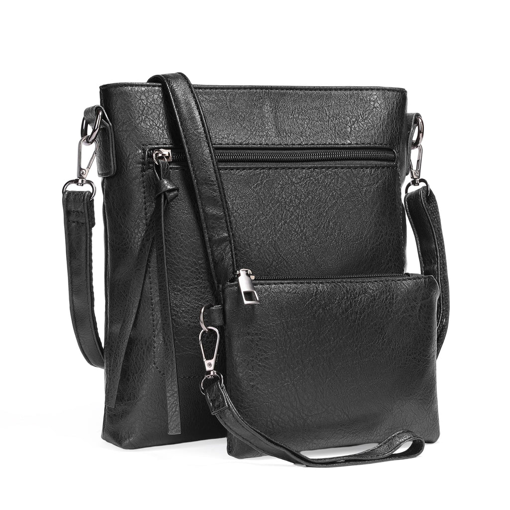 Real Leather Purse for Women Crossbody Bag Travel Shoulder Handbag Vintage Tassel Zipper
