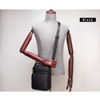 Men'S Natural Leather Handbag for Tablet Male Genuine Leather Shoulder Bag Small Men Travel Messenger Crossbody Bags Tote